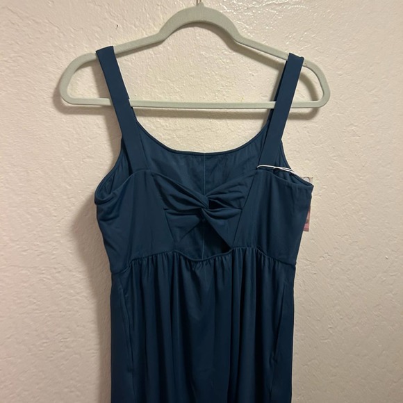 Halara Twisted Split Midi Dress Black Size L NWT - Picture 8 of 10